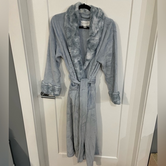Carole Hochman Plush Wrap Robe Women's Baby Blue Super Soft Medium - Picture 3 of 10